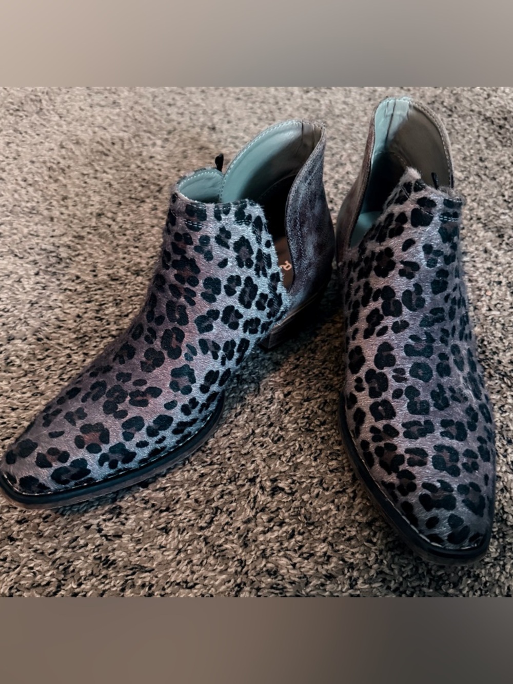 ROPER Leopard Print Ankle Bootie in Grey and Brown - Picture 5 of 12